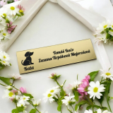 Ajtó névtábla Kutya névvel
