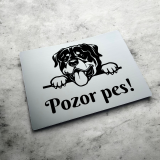 Vigyázz a kutya tábla Rottweiler