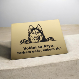 Tábla Vigyázat kutya Husky