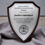 Pajzs alakú plakett Tűzoltók