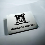 Vigyázz a kutya tábla Border collie