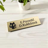 Ajtó névtábla Kitty