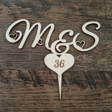 Tortabeszúró – esküvői monogrammal