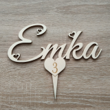 Névvel ellátott tortabeszúró – elegáns személyre szabott cake topper