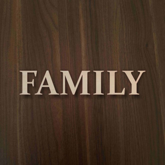3D felirat FAMILY