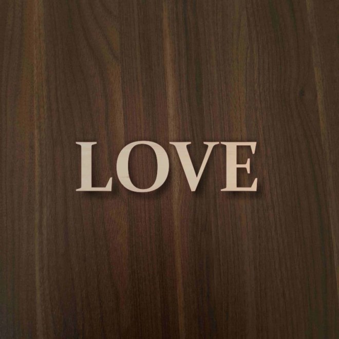 3D felirat LOVE