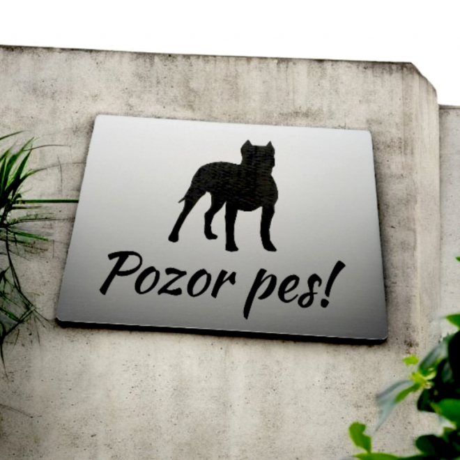 Vigyázz, kutya tábla Pitbull