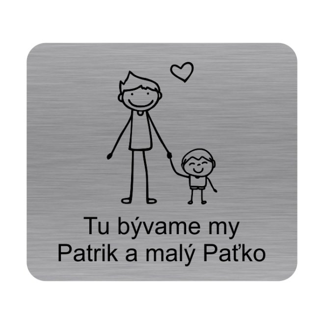 Apa és fia ajtó névtábla