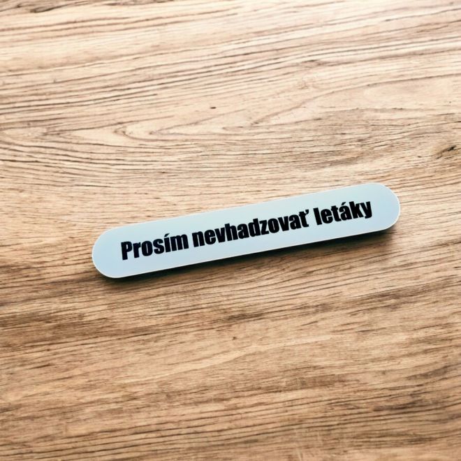 „Reklámot nem kérünk" tábla 12 × 2 cm