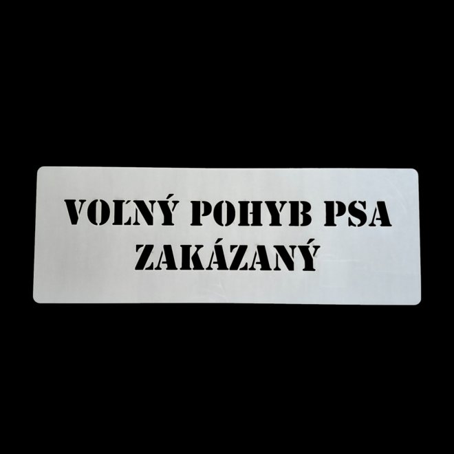 Sablon: A kutya szabad mozgása tilos