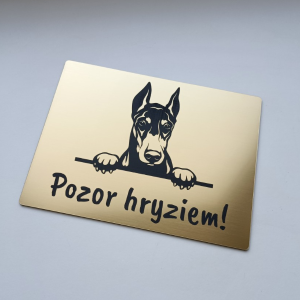 Harapós kutya tábla Dobermann 3