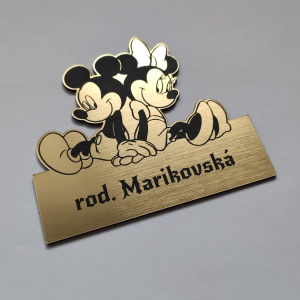 Mickey és Minnie ajtó névtábla