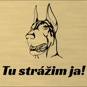 Vigyázz a kutya tábla Dobermann 2