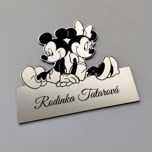 Mickey és Minnie ajtó névtábla