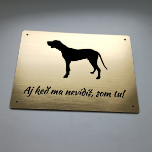 Vigyázz, kutya tábla Magyar vizsla