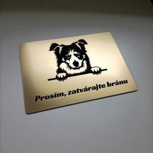 Vigyázz a kutya tábla Border collie