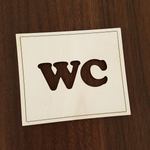 Tábla WC felirattal