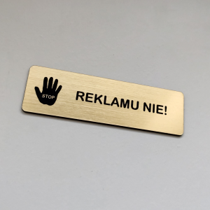 Reklámot NEM tábla