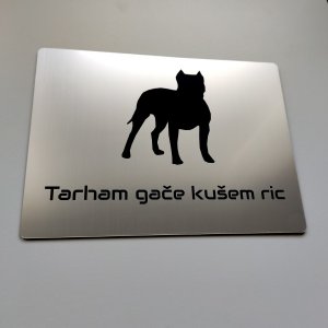 Vigyázz, kutya tábla Pitbull