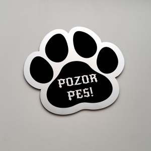 Tábla Vigyázz a kutya mancs