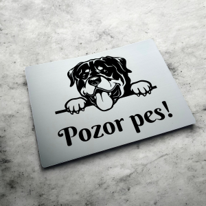 Vigyázz a kutya tábla Rottweiler