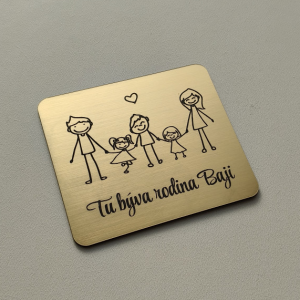 Ajtó névtábla család