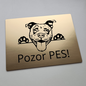 Harapós kutya tábla Pitbull cuki
