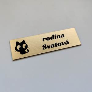 Ajtó névtábla Kitty