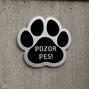 Tábla Vigyázz a kutya mancs