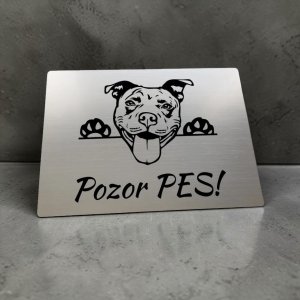 Harapós kutya tábla Pitbull cuki