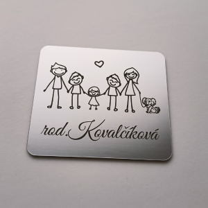 Ajtó névtábla család