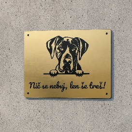 Harapós kutya tábla Német dog 2