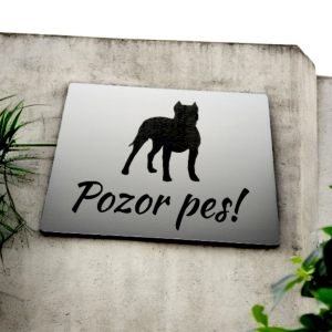 Vigyázz, kutya tábla Pitbull