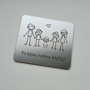 Ajtó névtábla család