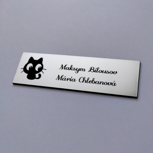 Ajtó névtábla Kitty