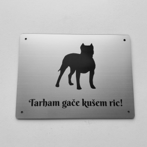 Vigyázz, kutya tábla Pitbull