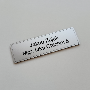 Ajtó névtábla Double Basic Slim