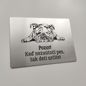 Tábla Vigyázz a kutya Buldog