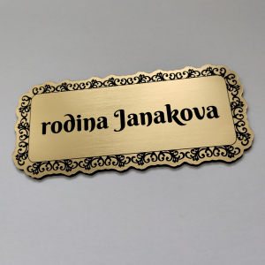 Ornament Frame névtábla
