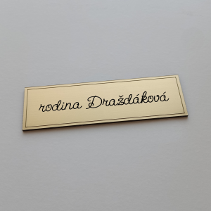 Ajtó névtábla Double Basic