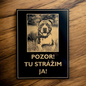 Vigyázz a kutya tábla saját fényképpel