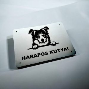 Vigyázz a kutya tábla Border collie