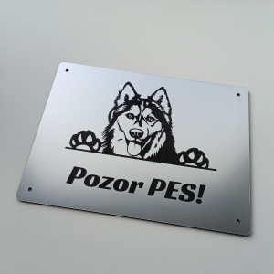Tábla Vigyázat kutya Husky