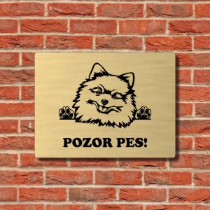 Harapós kutya tábla Pomeranian